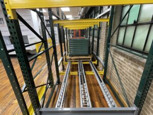 Prestige experience Center Pallet Flow Racking