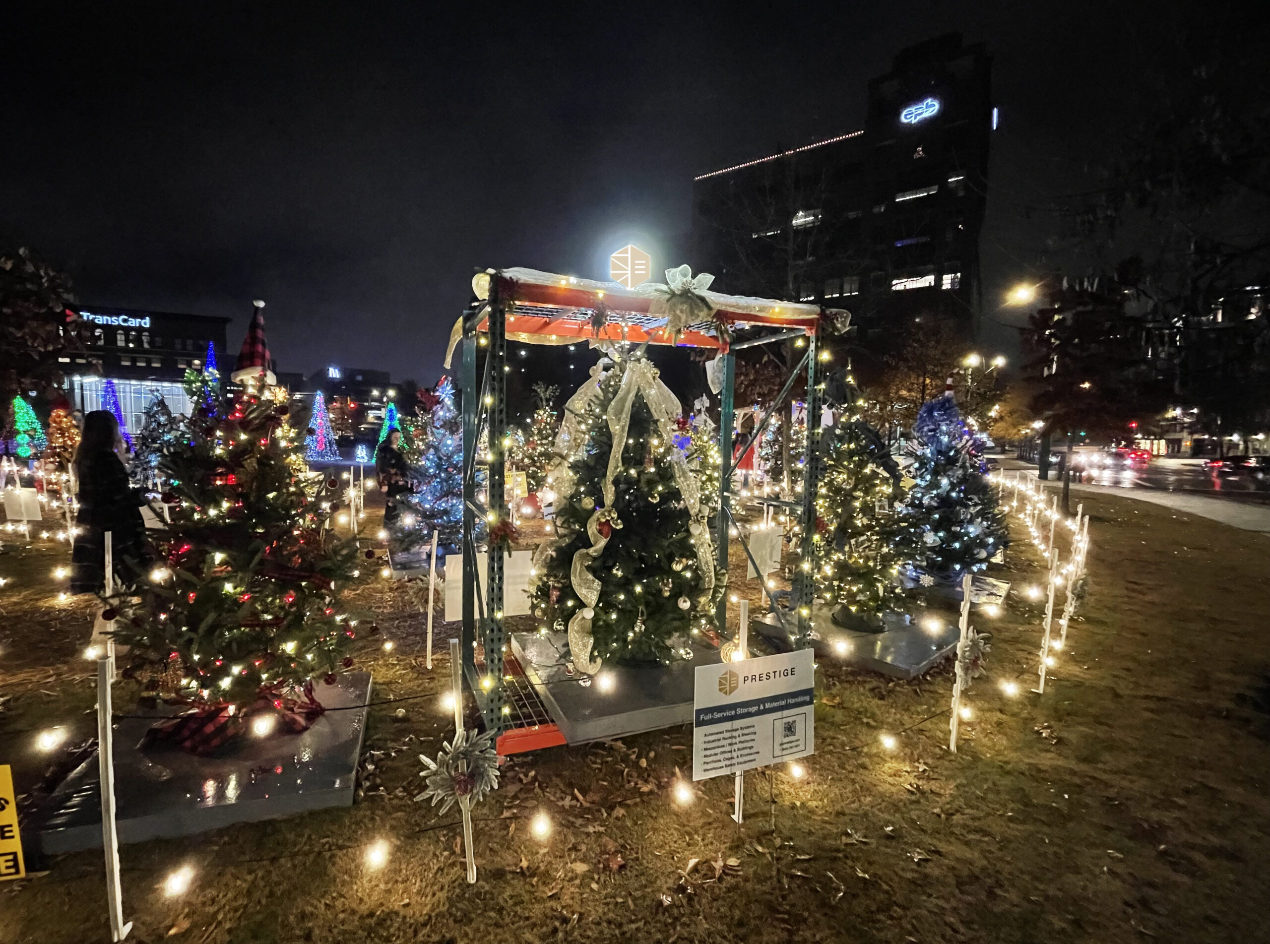 Prestige Pallet Racking Christmas Tree at Festive Forest in Chattanooga, TN