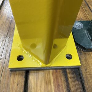 Steel King Post Protector Installed With Shim