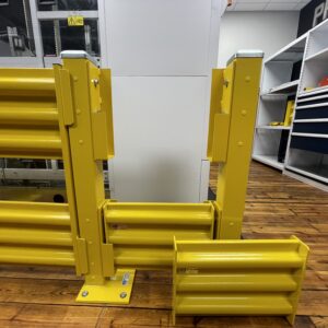 custom steel king bolted guard rail pocket set rail detached
