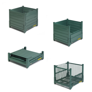 Steel King Hold ‘N Fold Corrugated Steel Containers