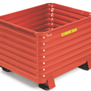 Steel King Round Corner Corrugated Containers Poppy Orange